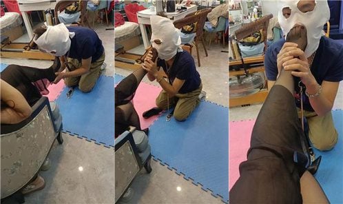 Doctor Li | Riding a horse, turning the hips, crawling on the dog, feeding yogurt, high heels, black stockings, playing with torture