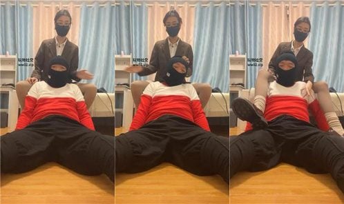 kksama | JK皮鞋长袜胯下辱 掐乳