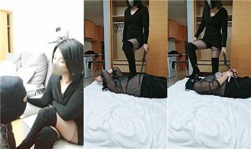 伊潼 | 长靴踩虐 重度鞭打 胶带捆绑 内裤塞嘴