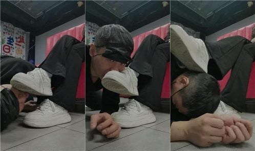 ウェンウェンウェン素人Sが汚れた足裏を踏みつけて綺麗にするクローズアップ