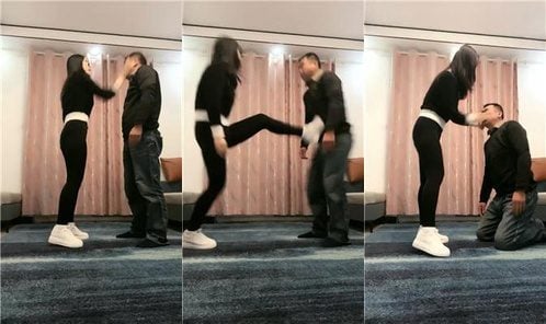 婉婷殿下 | 小白鞋特辑 暴力美学踢踹虐打 双视角版