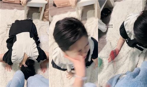 リトルパイナップル |女性が汚れたハイヒールを舐めて匂いを嗅ぐ