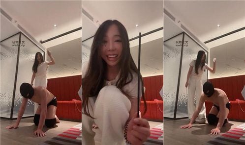 ミャオミャオ汚れた靴と綿靴下の臭い屈辱超過酷な鞭打ち拷問