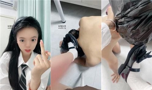 掉公主 | 学生妹白袜塞嘴 袋子套头窒息