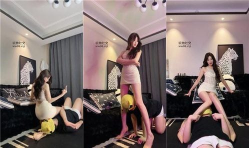 艾琳175 | 大长腿S 做车模的高跟脚下奴 双视角版