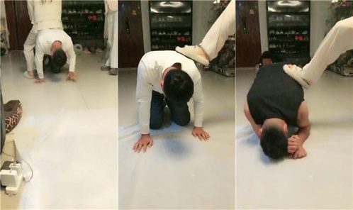 北京バービー | 3S暴力的な蹴り、踏みつけ、聖水を飲む
