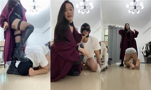 ミアンミアン |鞭打ち、強制舐め、黒ストッキング、ハイヒール、酸っぱくて臭い素足の味見