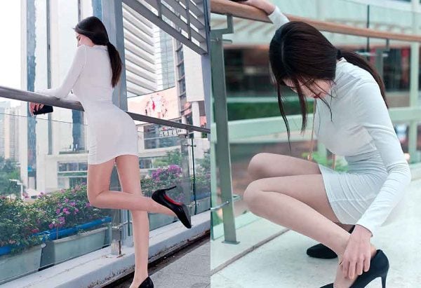 Magic Mirror Street Photography | 400 Selected Street Photography Yufeng Street Photography White Hip Skirt Meat Tingting with Video with Video