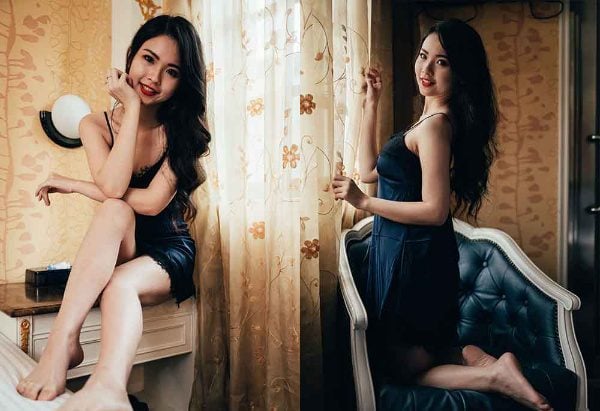 Street shot silk feet | 496 Long-legged beauty model Mi Ling travel shoot