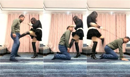 婉婷殿下 | 长靴S 连环踢裆 揪耳朵 双视角版
