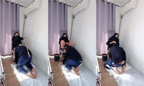 上海汤圆 | 裸足踩虐 衣叉抽打