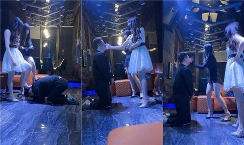偏不 | KTV 双S 轮流抽耳光踢裆 双视角版