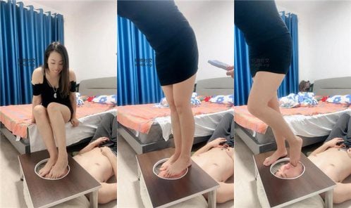 Shiso | Jade feet stepping on dog's face in a disfiguring way