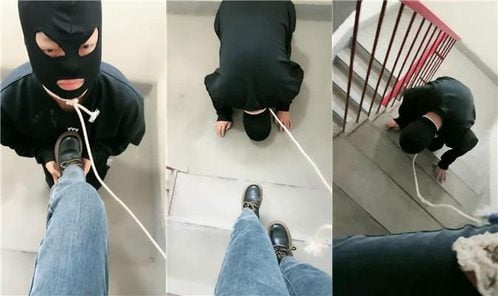 Your Highness Zijin | Cleaning up the super dirty boots while walking the dog in the corridor
