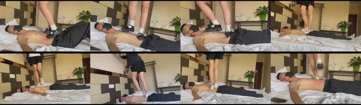 双素人初中生 | 15岁双人穿鞋狠踩-视频截图