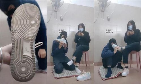 Weird | Dirty shoes and white socks smell, kicking and stomping