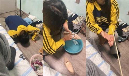 白うさぎ杖で脅され、平手打ちされ、平手打ちされ、罵倒を懇願され、給仕され、靴磨きされた