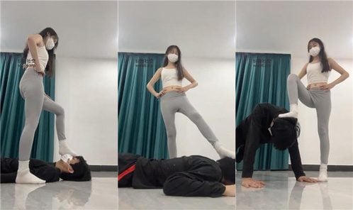 甜恬 | 瑜伽女神S 骑马踩踏 耳光踢踹 强制闻白袜