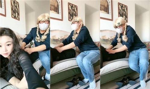 Zeli | Blonde BT monster kneels down to serve