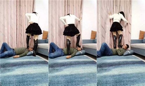 婉婷殿下 | 高跟长靴全体重踩踏 双视角版