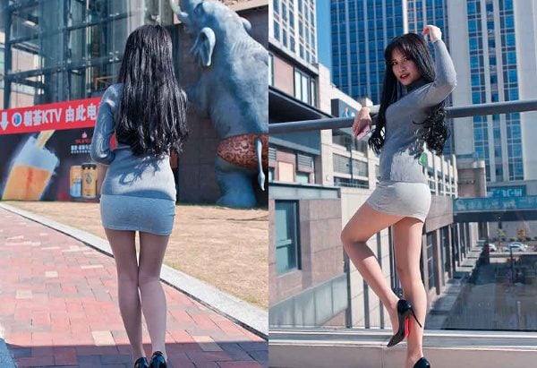 マジックミラーストリート写真 | 407選 街頭写真 玉峰街頭写真 レジャー書店 ショートスカート メッシュ美人 孟宝児 動画付き 動画付き