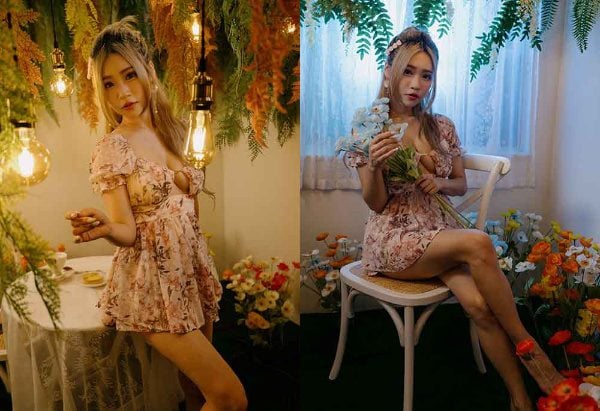 街拍丝足 | 501 长腿美模 凯云 连衣裙棚拍
