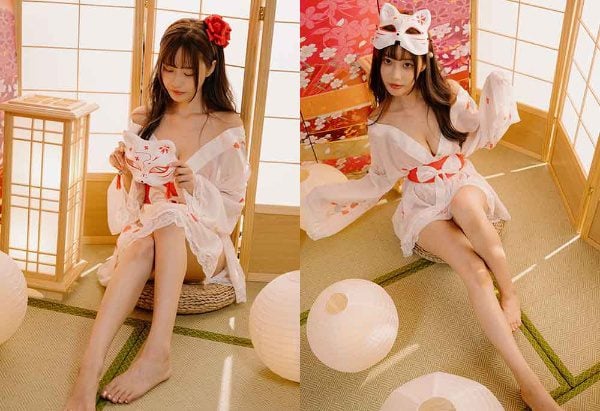 ストリートショットのシルクフィート | 503 長脚美人モデル李麗着物スタジオ撮影