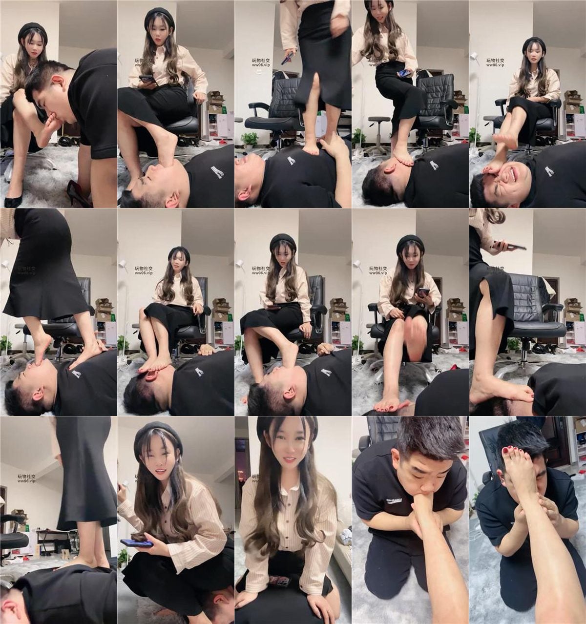 Miss Lin Xi | Jade feet forced deep throat trampling
