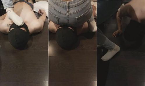 赵奈奈 | 牛仔裤坐脸窒息 强制闻臭鞋袜 赏赐圣水