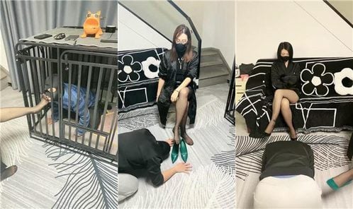 梦露 | 双S双M 重度虐打 捆绑踢踹 舔高跟黑丝