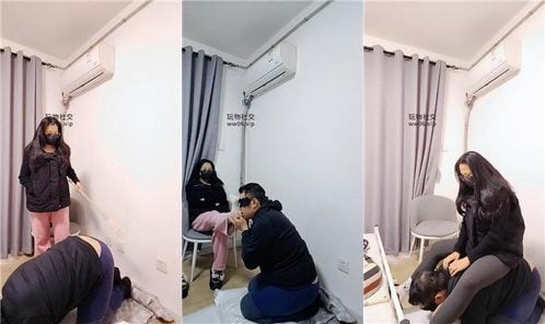 上海汤圆 | 骑狗背 白袜脚踩 衣叉抽打