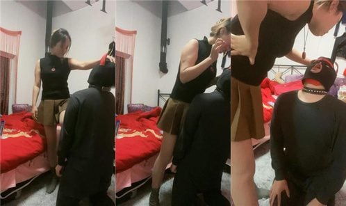 露娜夫妻 | 喂口水 掐乳 肉丝脚深喉 强制闻臭鞋