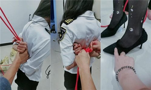 媚娘工作室 | 吊绑口球塞嘴刑讯逼供