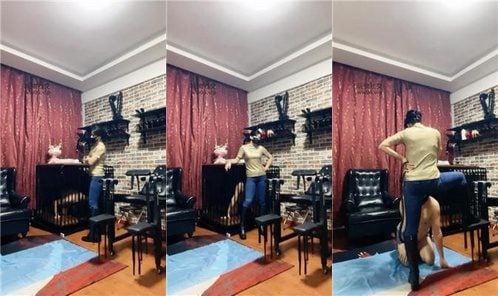 Leng Yan | Dog cage imprisonment, severe breast torture, face sitting, suffocation, drinking holy water, licking and smelling long boots and white socks