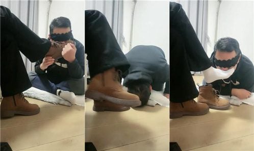 上海学生主 | 跪舔马丁靴原味白棉袜