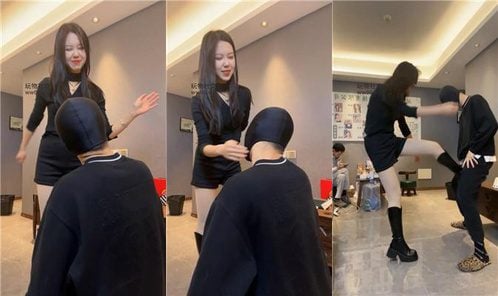 狗哥 | 陪酒小妹抽耳光 长靴踢裆 黑棉袜踩