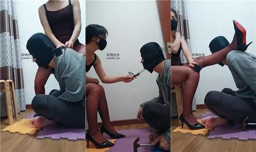 思纯 | 高跟黑丝踩虐 不听话就抽