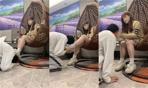 妍琦 | 骑马狗爬 重度鞭打 小白鞋白袜踢踹 强制闻卫生巾