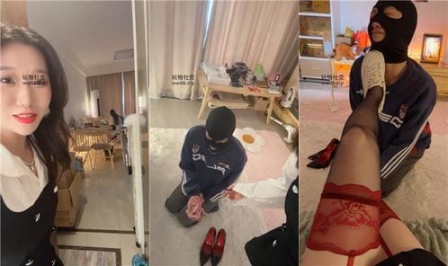 小麦 | 性感黑丝踩虐 鞭打 掐乳踢裆