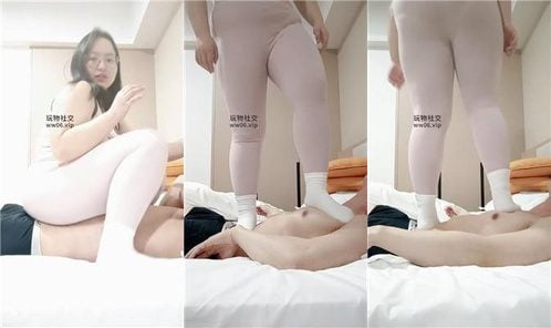 欣欣子 | 瘦狗被小胖妞坐废 白袜虐