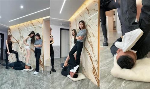 麋鹿银儿 | 3女S踩头专场