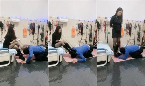 蓝汐 | 长靴黑丝踩踏 鞭打 踢裆骑马