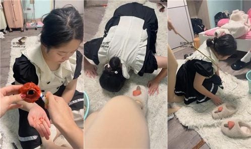 沐沐大大 | 闺蜜犬 滴蜡 肉丝脚虐 竹子抽