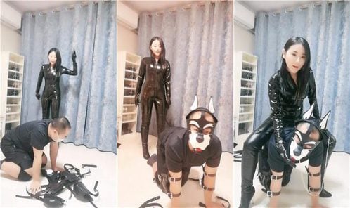 乔伊 | 皮衣女神彻底犬化贱奴