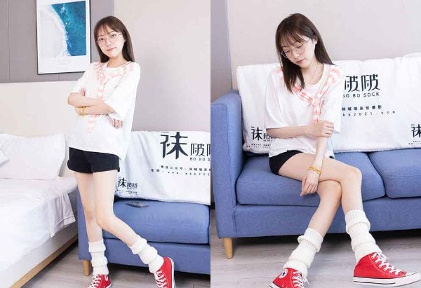 Socks Bobo | NO 527 Zhiyu canvas shoes pile socks white cotton garters video video
