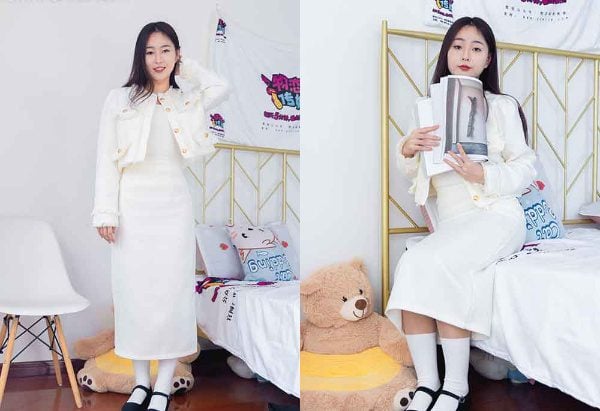 Wulian Media | Meitu cloth shoes, long boots, white cotton socks, thin meat ribbon video with video