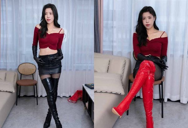 天宇写真 | NO 142 コーヒー豆 二足のブーツ 黒リボン ビデオ付き