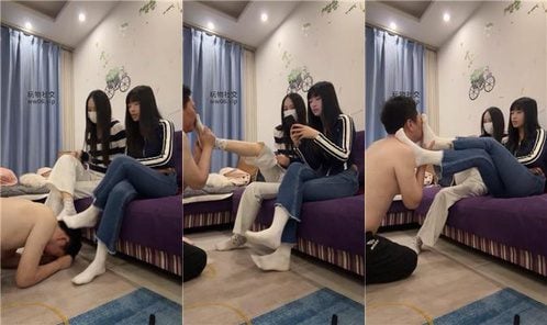 阿漾 | 双S 玉足深喉舔 白袜脚蹂躏踩
