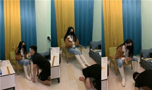 Yuqing | Hotel front desk S Curry's long boots temptation dual perspective version