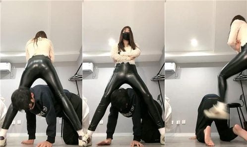 晨颜 | 暴力踢踹 转胯狗爬 重度鞭打 白袜脚窒息